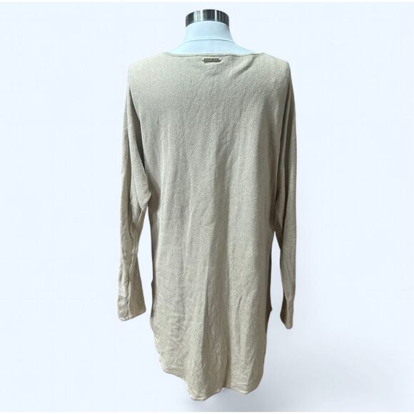 Michael Kors Large Tan Thin Knit Sweater Top - Picture 2 of 10